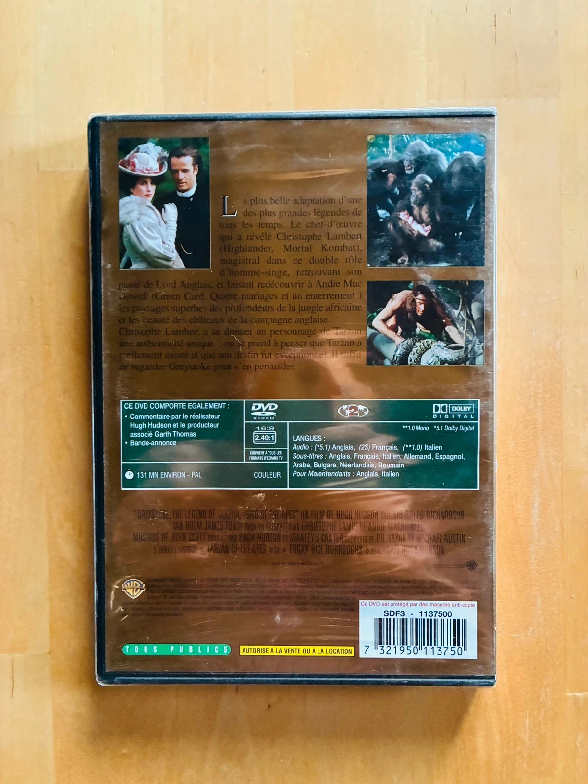 DVD Greystoke de legende van Tarzan Christophe Lambert. – photo 2